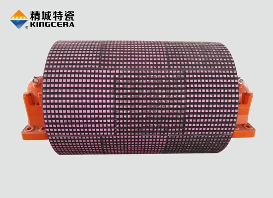 耐磨陶瓷滚筒包胶-辊筒包胶