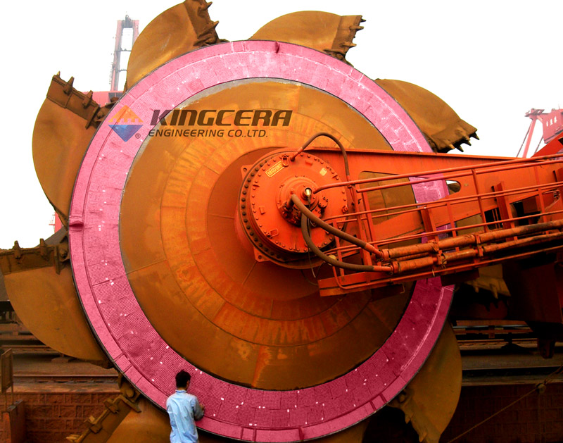 abpay爱博钱包官网耐磨陶瓷应用于斗轮机圆盘